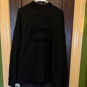 Fear of God Essentials Black Long Sleeve-with original bag. Tried on, never worn